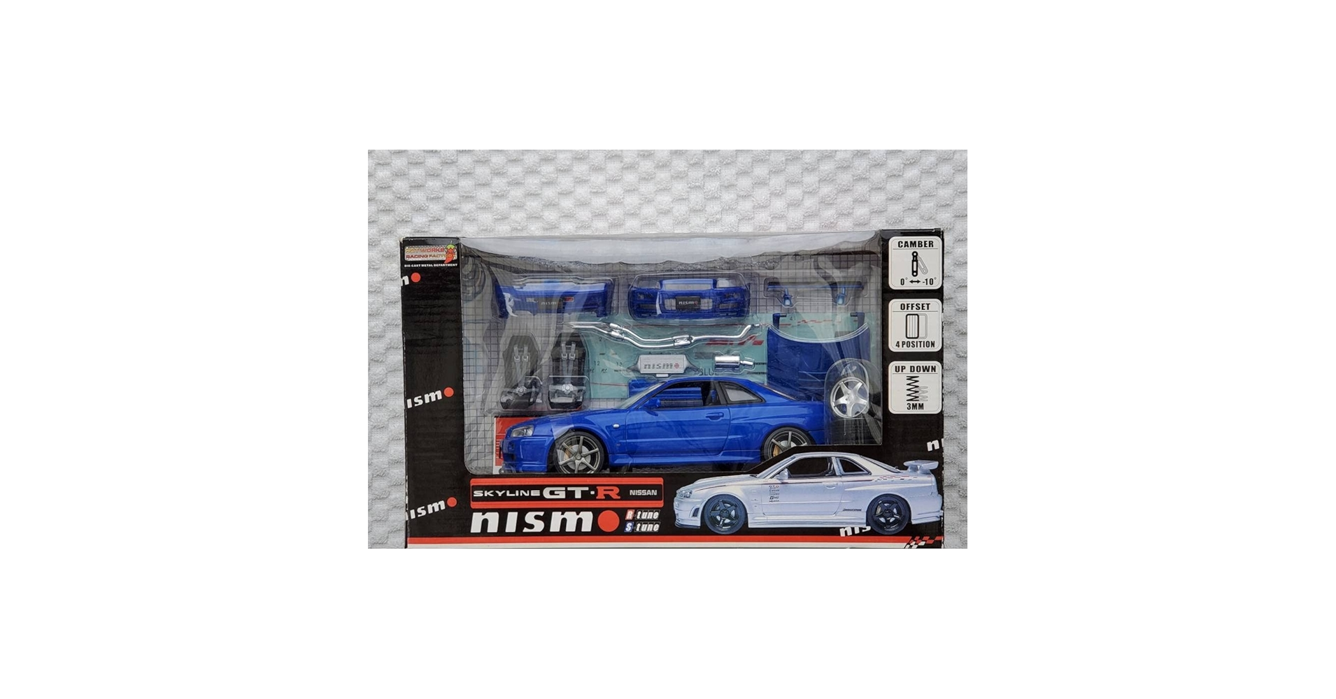 スカイライン GT-R R34 1/24 組み立て済みプラモデル　ジャンク品 ニッサン BNR34 スカイライン GT-R V・specⅡ '00 ホワイト